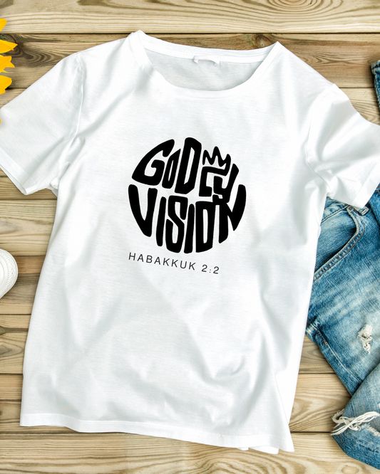 Short sleeve Godly Vision shirt with scripture